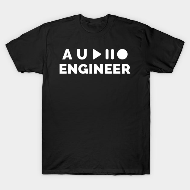 audio engineer White T-Shirt by Stellart
